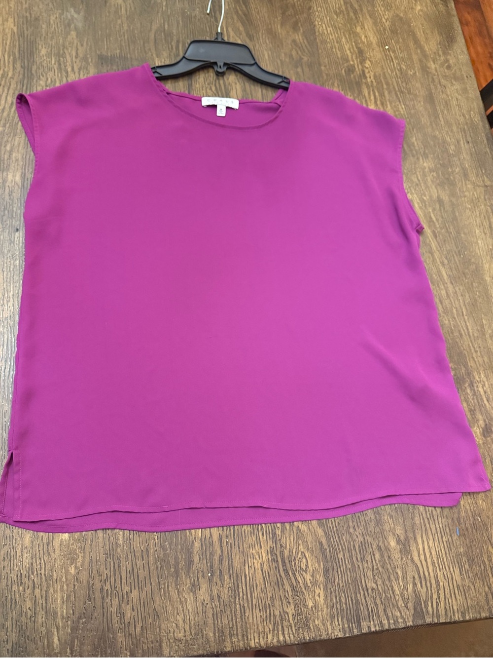 Chaus Cap-Sleeve Blouse in Vibrant Magenta